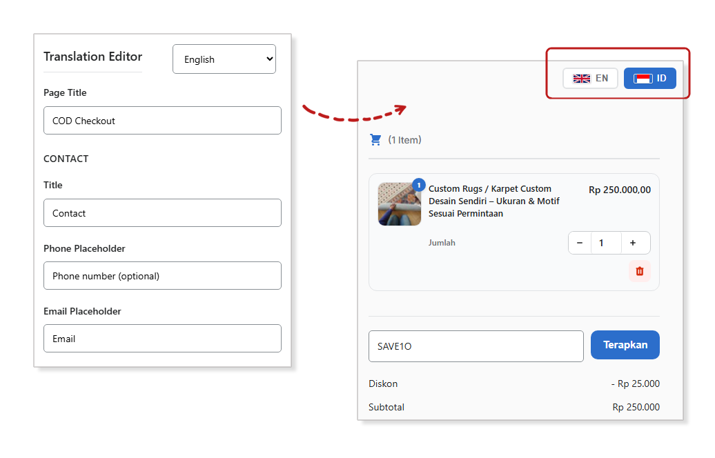 Multi-Language Support Feature